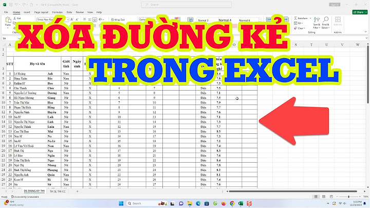 Làm thế nào để xóa dòng kẻ trong excel năm 2024