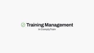 Details Training Management in ComplyTrain Guide