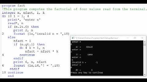 How to compute the "Factorial" of 4 numbers in Fortran Language #Programming