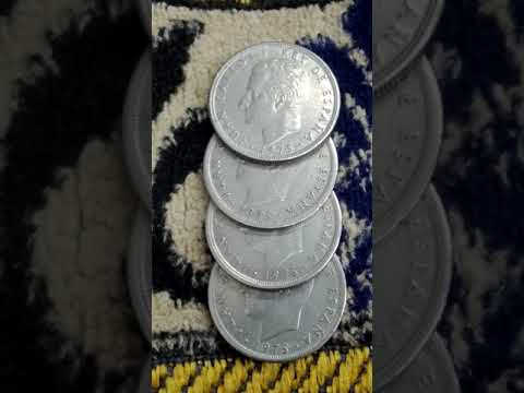 Lots Of Spain = Espana 5 Peseta 1975(AH 1397) Obsolete Coins-03