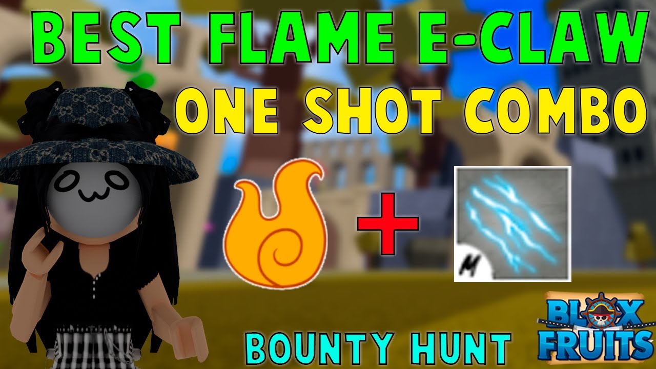 Best Flame + Electro Claw One Shot Combo』Bounty Hunt l Roblox