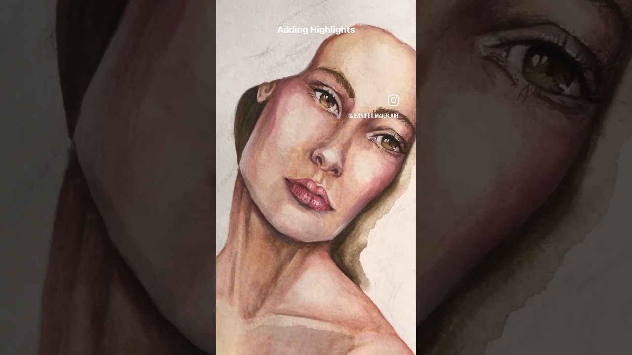 Portrait Painting with watercolor | the highlights 