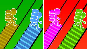 Bridge Race Reverse ◀️ gameplay Colour Run walkthrough , iOS Android New Update( part : 745 )