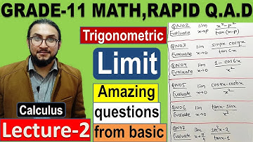 6.Grade-11 Limit & continuity || Trigonometric limit lecture-2 ||NEB math ||watch in 1080p
