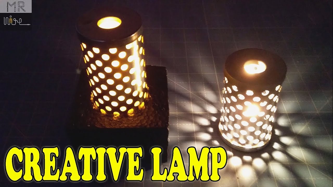 Creative Lamp Using Bike Oil Filters LEDs And Candle DIY MrWire