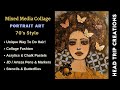 Mixed Media Portrait Art | Creating A Gal With Butterflies In Her Beautiful Afro-Style Hairdo!