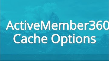 ActiveMember360 Cache Options