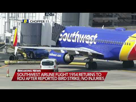 Reported bird strike forces Southwest Airlines flight to return to RDU
