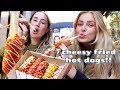 TRYING KOREAN CHEESY CORN DOGS ❤️😩 Mukbang + Q&amp;A!