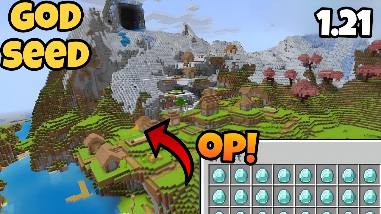 🔥[ GOD SEED ] For Minecraft Pocket And Bedrock Edition || For 1.21 🌱 ...