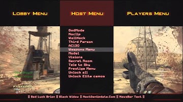 [PS3/MW3] BadLuckBrian´s Black Widow All Clients  Mod Menu 1.24