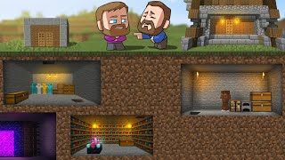 Who Can Build The Best Underground Base?! | Minecraft