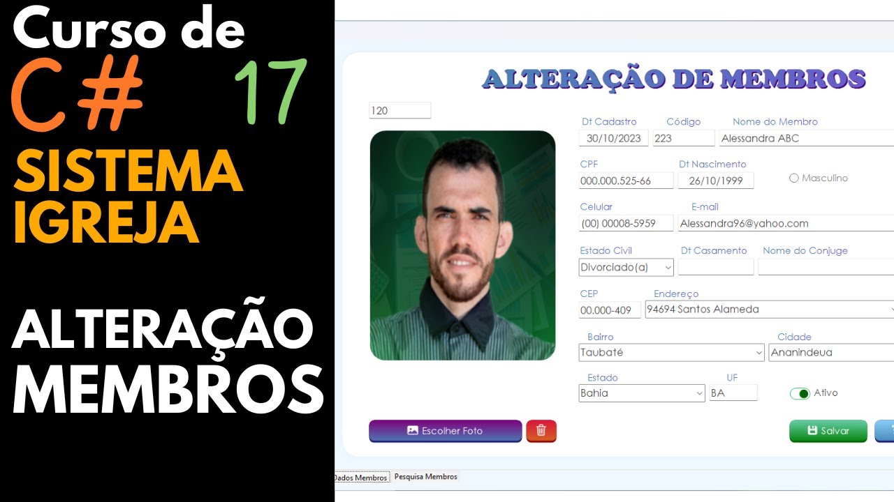 Curso C Sharp Windows Forms 2024 Criando sistema para igrejas aula 17 ...