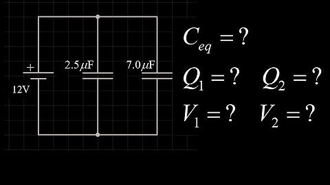 Parallel capacitors:  equivalent capacitance and energy in the equivalent and individual capacitors.