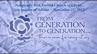 NPUCC Worship for Sunday, November 27th, 2022
