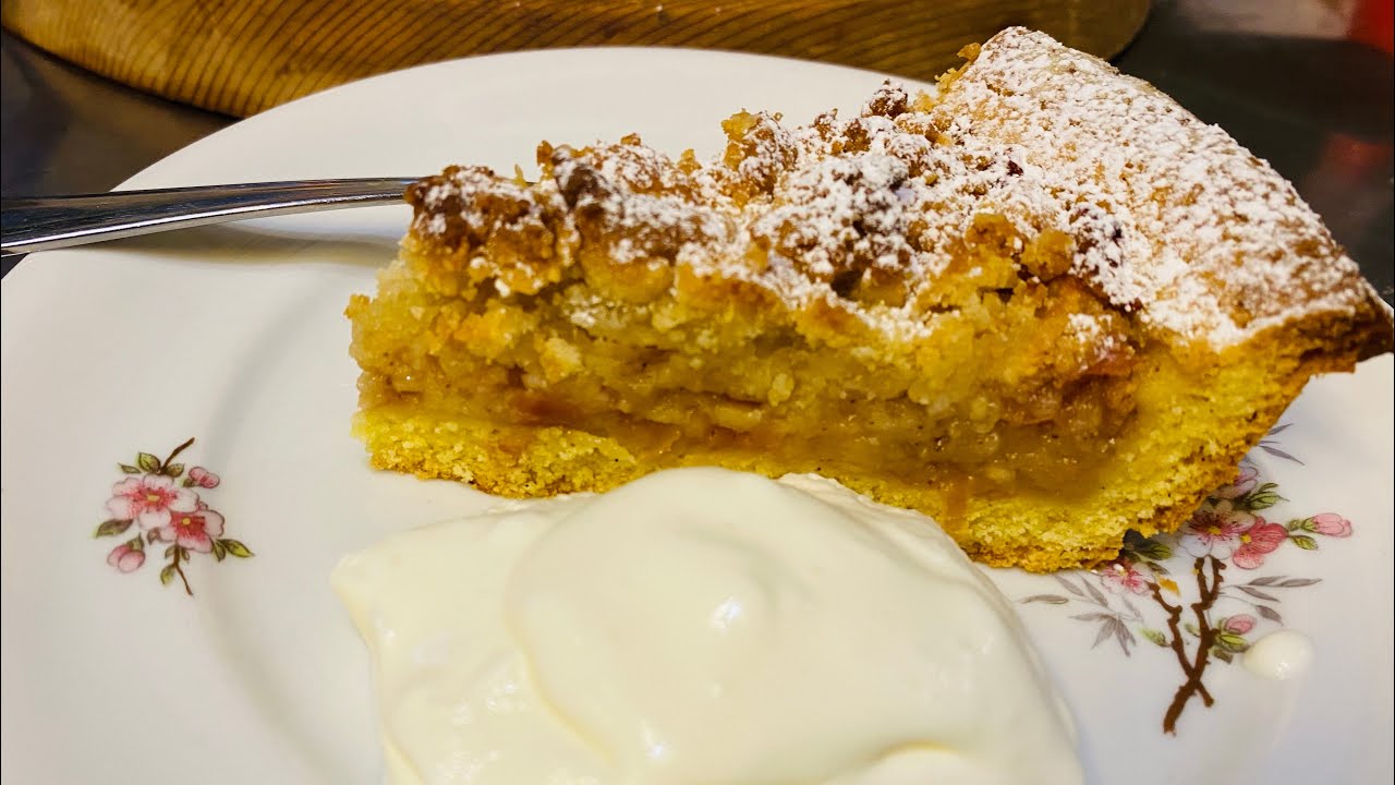 Torta di mele in guscio di frolla ￼
