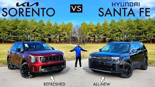 VALUE KINGS!  2024 Hyundai Santa Fe vs. 2024 Kia Sorento: Comparison