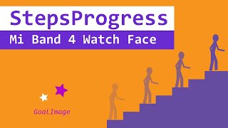How to Make Mi Band 4 Watch Face | Steps Progress screenshot 4