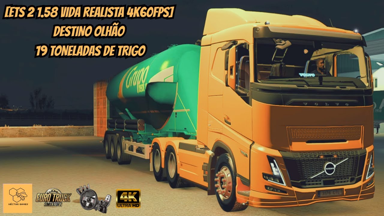 [ETS 2 1.58 VIDA REALISTA 4k60FPS] DESTINO OLHÃO 19 TONELADAS DE TRIGO