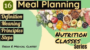Menu/Meal Planning!! Definition!! Principles!! Steps!!