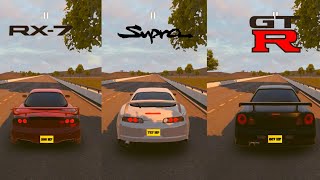 Tuned Mazda RX-7 vs Toyota Supra vs Nissan Skyline || Apex Racing