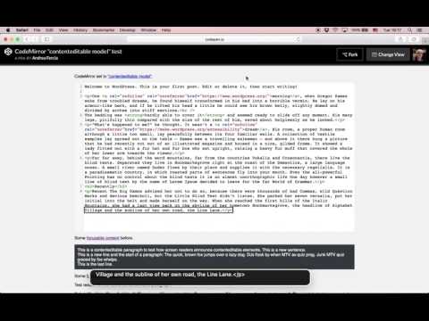 CodeMirror and VoiceOver with lineNumbers on