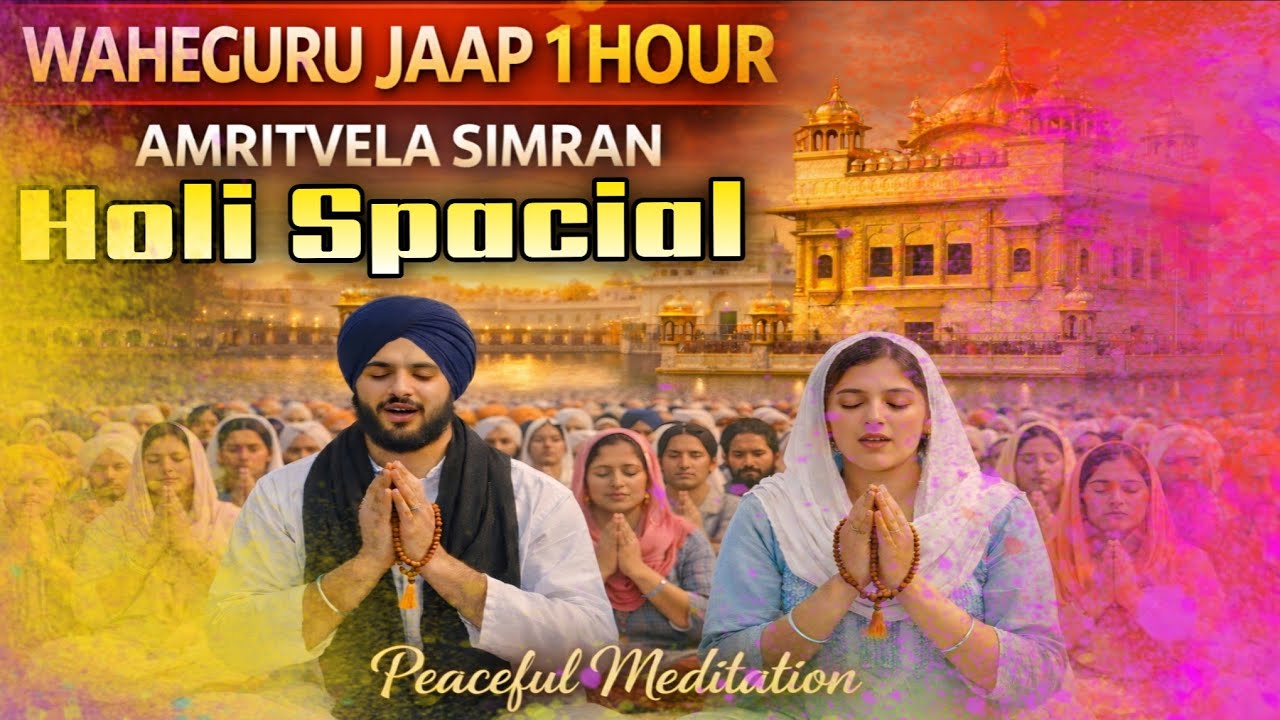 Waheguru Simran 1 Hour 🙏✨🌸 Holi Special | Amritvela Vibes