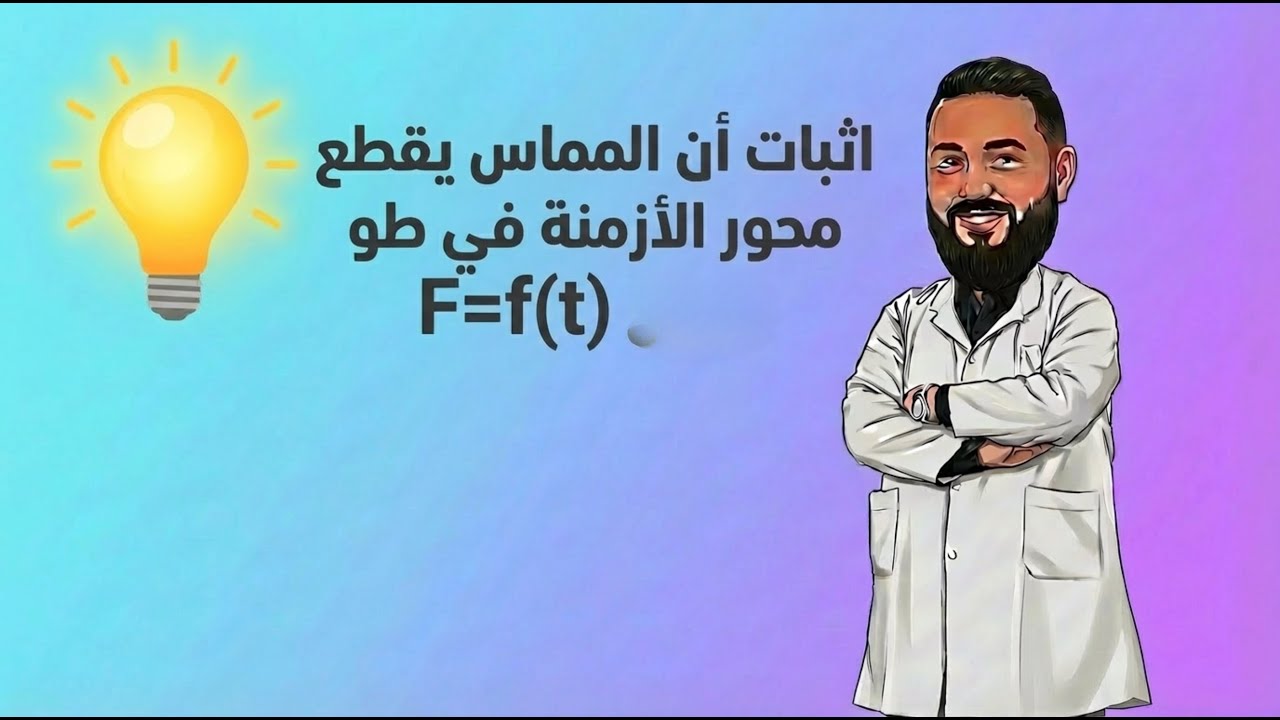 فكرة : اثبات المماس محور الأزمنة في طو في البيان F=f(t)
