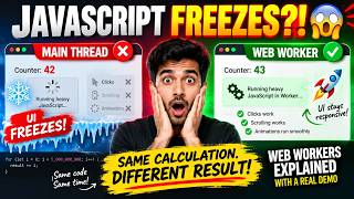 Why Your JavaScript Freezes the UI 😱 | Web Workers Explained with a Real Demo