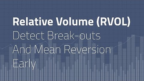 Detect Break-outs & Mean reversion early - using Relative Volume (RVOL) for NinjaTrader 8