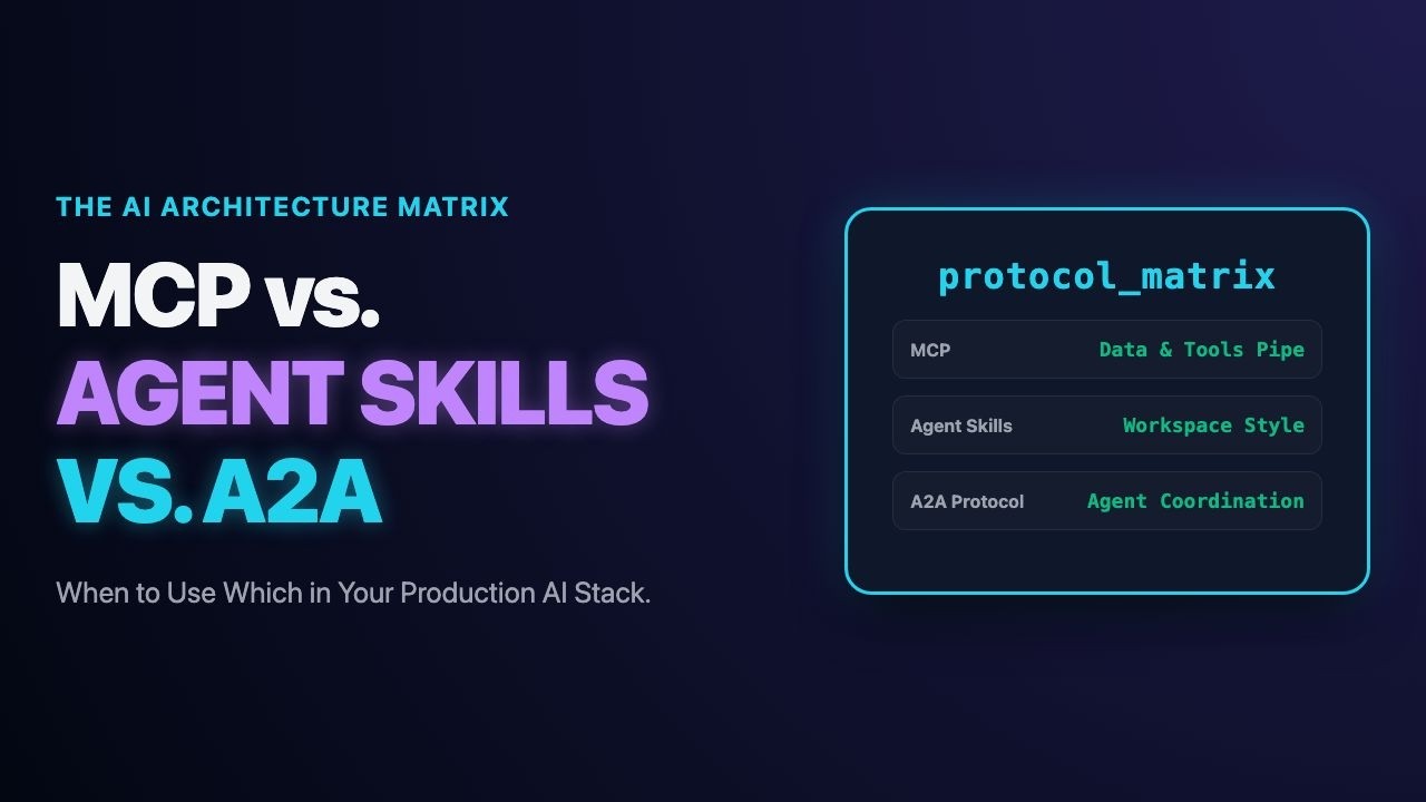 MCP vs. Agent Skills: Standardizing the AI Integration Mess