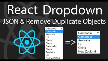 Render JSON File as Dropdown & Remove Duplicate Objects in React | Part 3