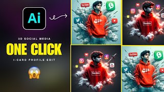 Instagram Trending Profile Glass ID Card Photo Editing | Bing Ai Image Prompts | Bing Image Creator