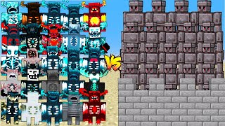Warden Family vs Netherite Golem Castle – Epic Minecraft Battle!