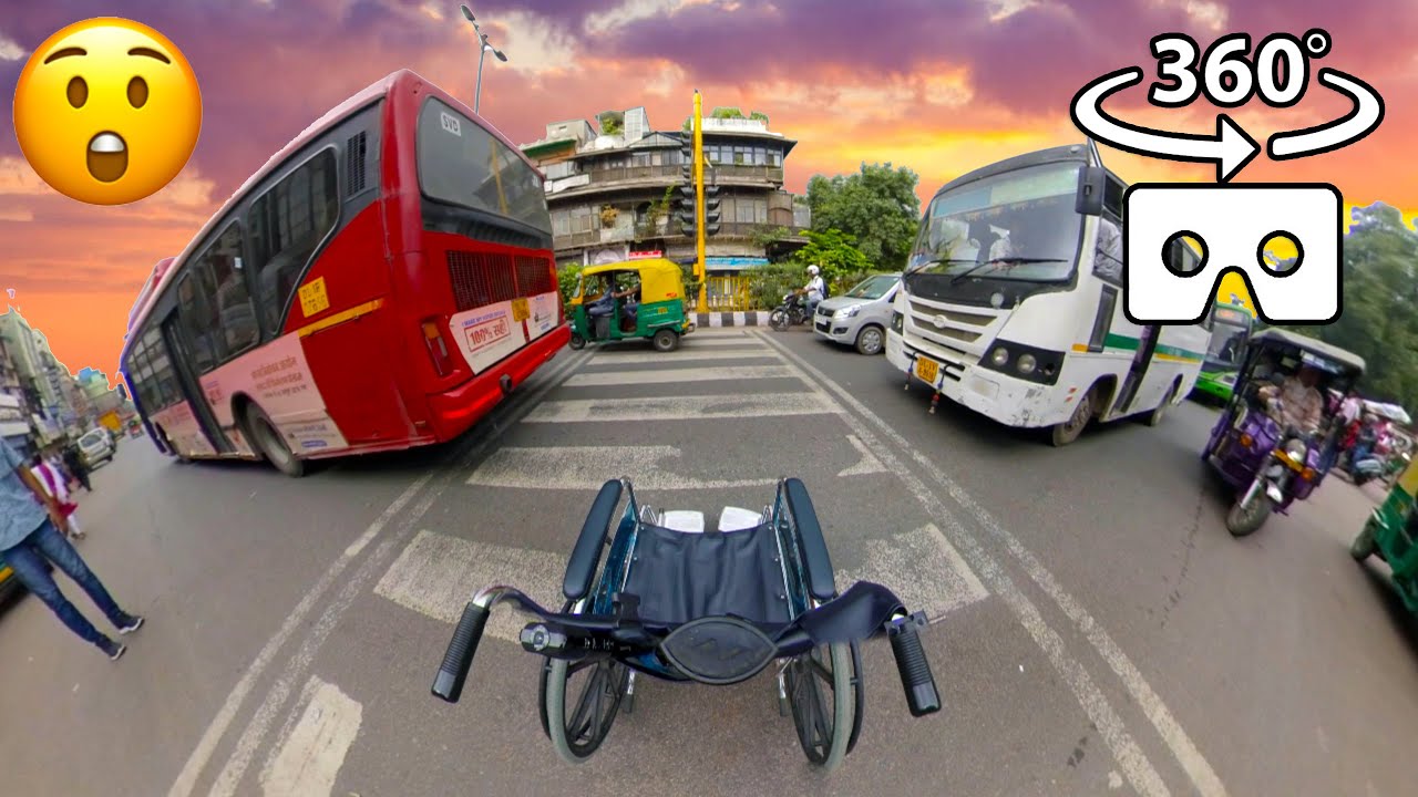 360 VR POV Experience on Wheelchair in Delhi | Road Safety Experiment Project | Framera Productions