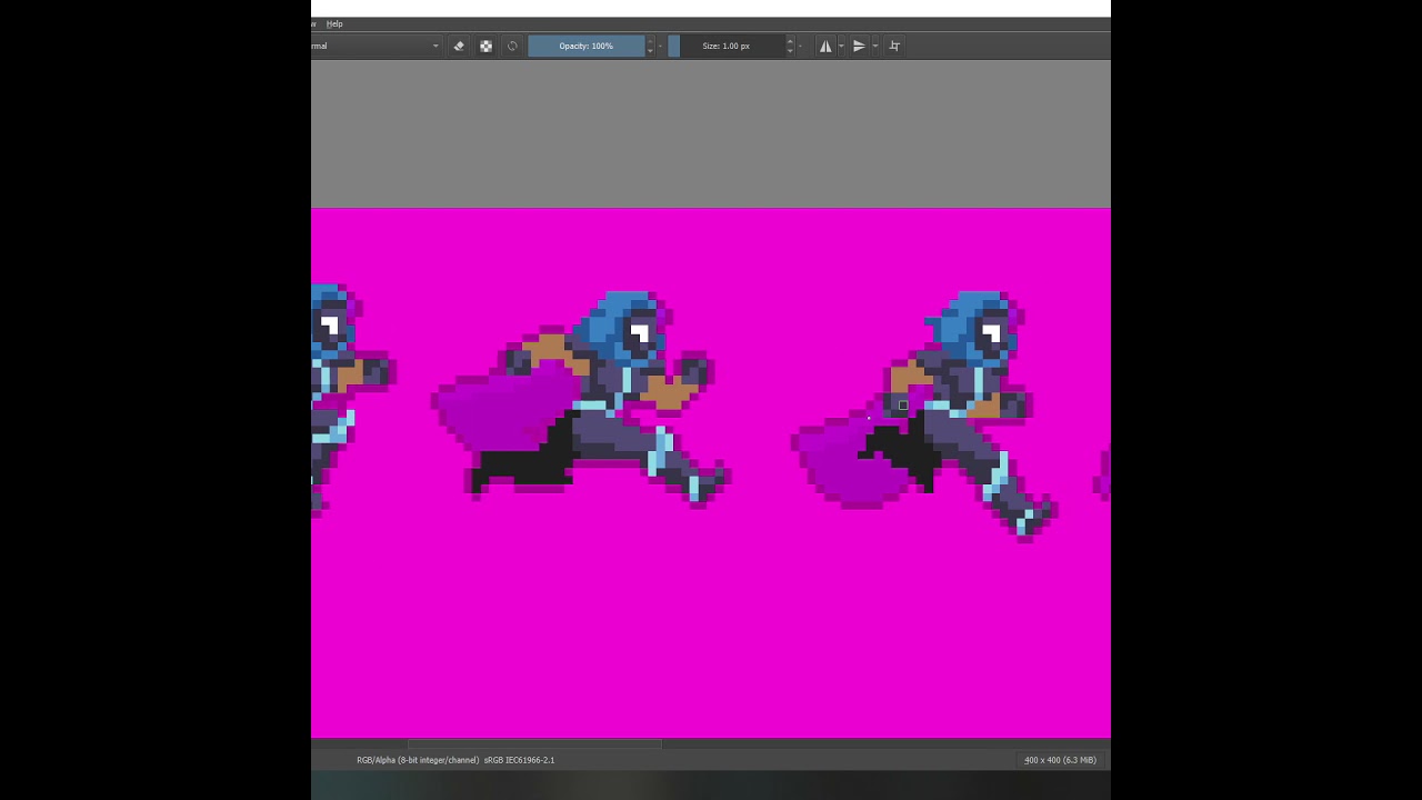 Pixel Art Time lapse - Sophie Run Animation (Lost Battles of Ethos)