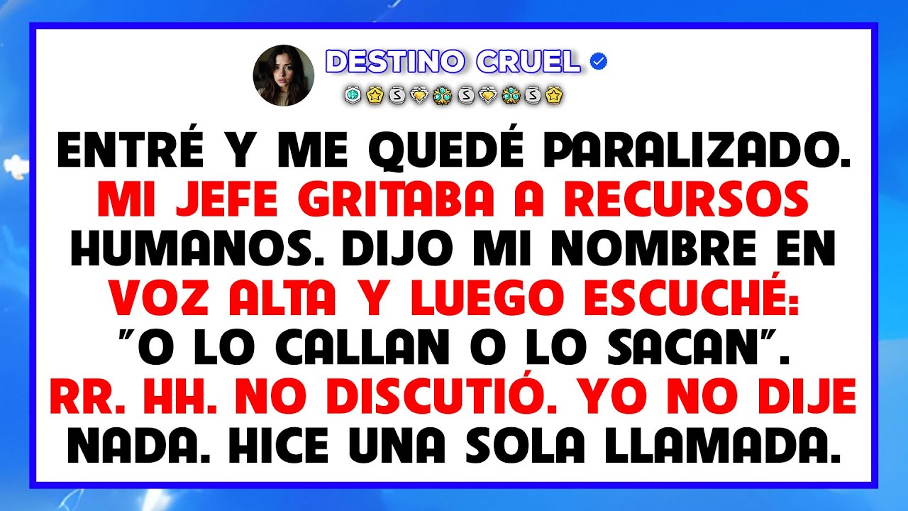 Entré y me quedé helado: mi jefe gritaba a RR. HH. hasta que una llamada lo frenó