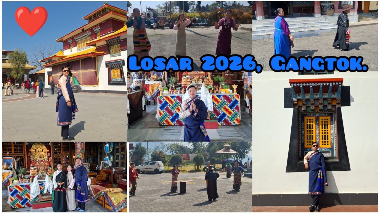 LOSAR 2153 Day 1 in Gangtok, Sikkim| Tibetan New Year 2026 #tibetan #vlogger #losarfestival #vlog ✨️