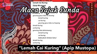 Maca Sajak Sunda | Lemah Cai Kuring | Apip Mustopa