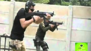 Two Men MP5 & P226 Static Transition Drill