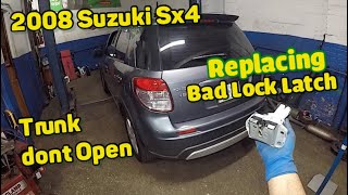 2008 Suzuki SX4 Trunk door lock replacement  / rear hatch lock dont open