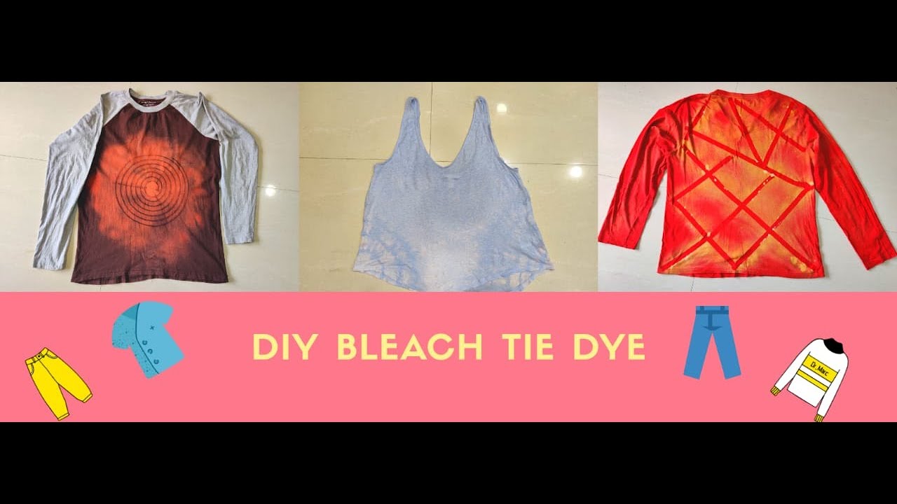 DIY BLEACH TIE DYE clothes with Me !👕👚 - YouTube