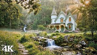 Fresh Morning Forest River Cottage | Wake as Someone Calmer with Waterfalls & Soft Birdsong screenshot 5