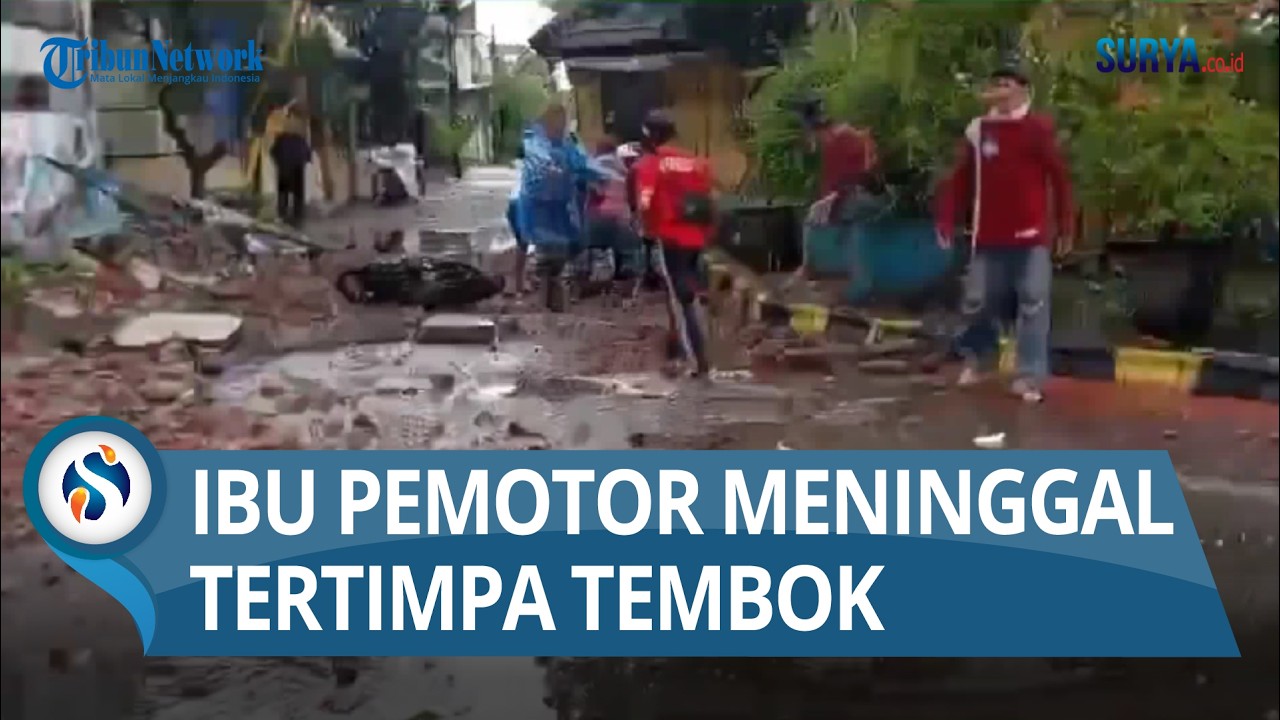 UPDATE Ibu Pemotor di Surabaya Meninggal Tertimpa Tembok Ambruk, Penyebab Masih Diselidiki Polisi