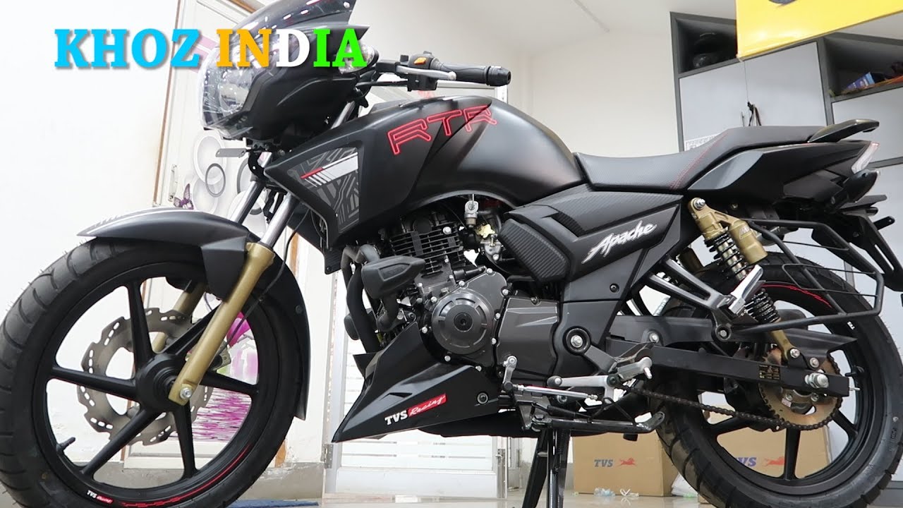 2019 TVS APACHE RTR 180 "REFRESH MODEL" MATTE BLACK YouTube