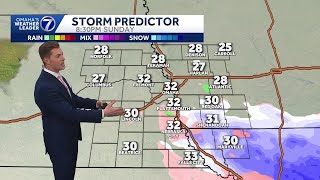 Accumulating snow south of Omaha Sunday afternoon