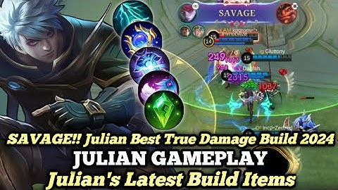 SAVAGE!! Julian Best True Damage Build 2024 | Build Top Global Julian Gameplay - Mobile Legends
