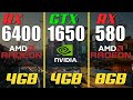 RX 580 vs. GTX 1650 vs. RX 6400