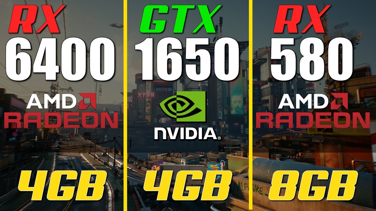 RX 580 vs. GTX 1650 vs. RX 6400 - YouTube