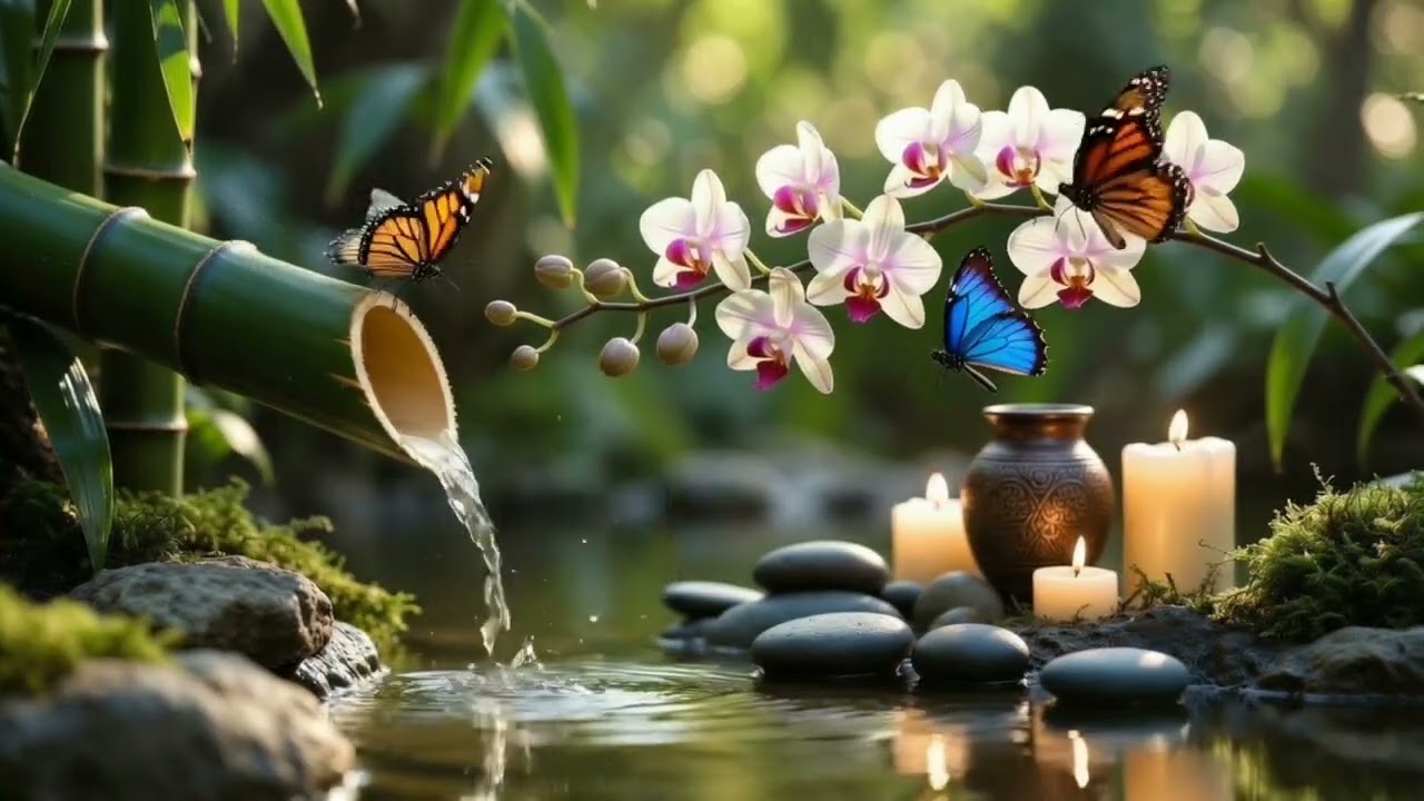 Deep Sleep Healing Music with Waterfall Sounds Hours Relaxing Meditation for Insomnia, Stress Relief